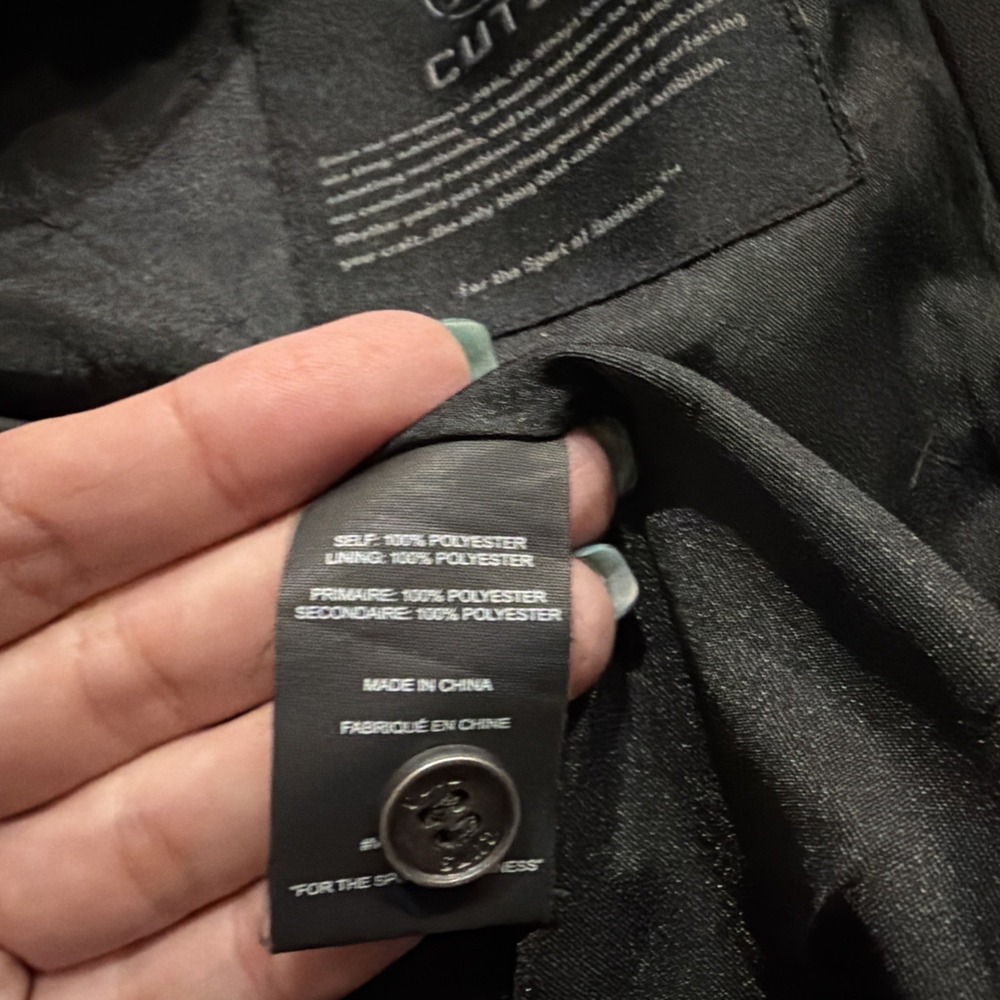NWOT Cuts Clothing Legacy Bomber Jacket Men's Medium Solid Black $275 Retail - Picture 10 of 15
